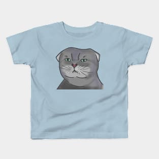 Suspicious kitty Kids T-Shirt